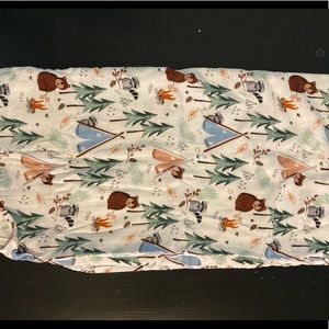 Bear camping Muslin swaddle blanket